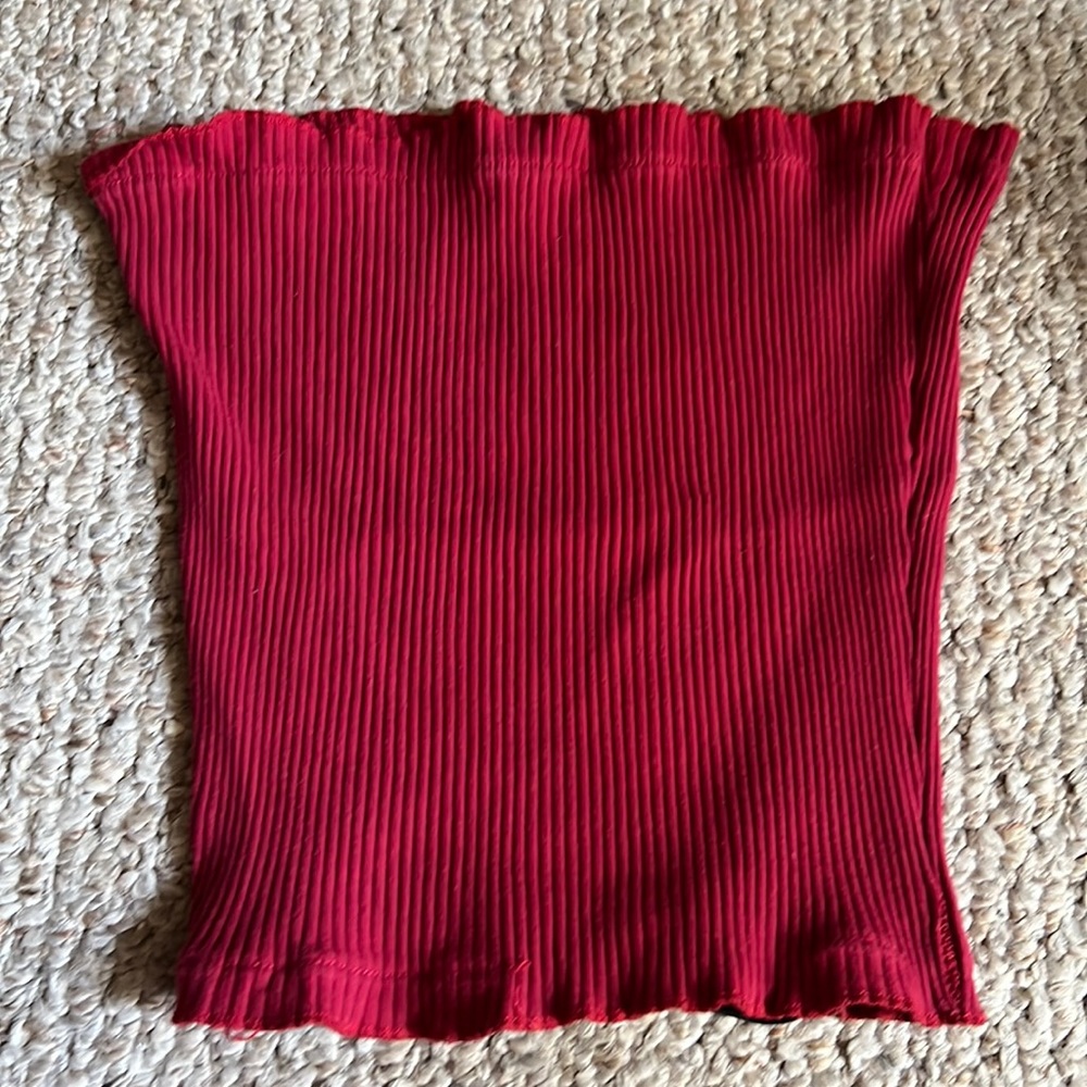 Red tube top